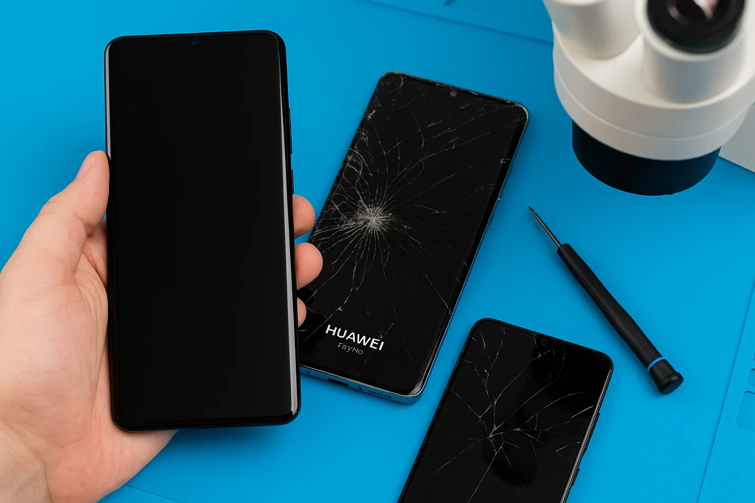 Garancián túli Huawei kijelző csere